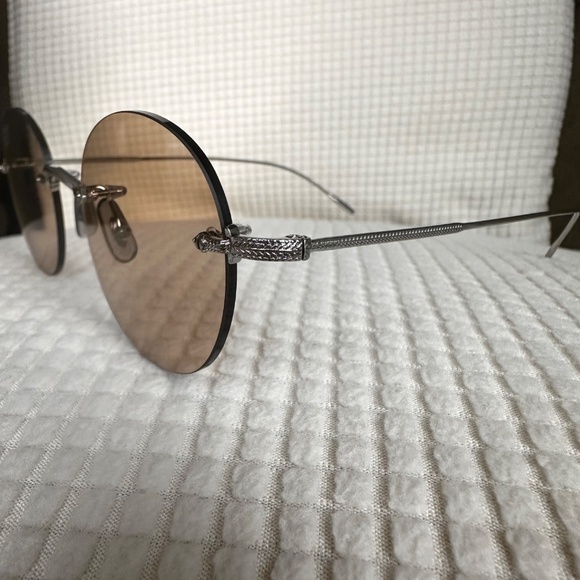 Oliver Peoples Round Brown Vintage Sunglasses OV 1222 main image 5